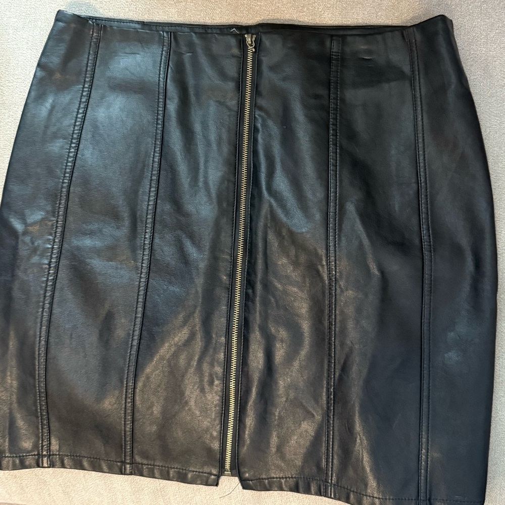 Black Leather Skirt